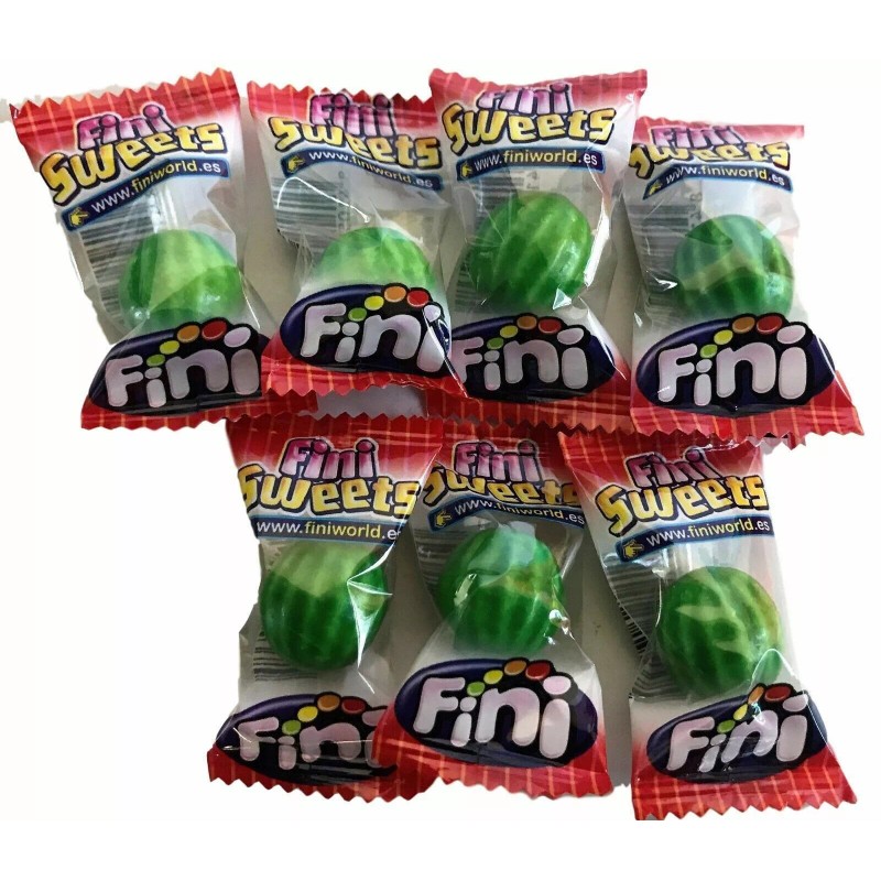 Fini Water Melon Bubble Gum Balls - 24-Pack - Fizzy
