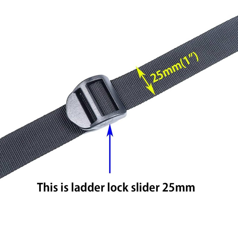 Ladder Lock Slider 20mm,25mm,32mm,38mm,50mm Plastic Ladderlock Slider Buckle Ladder Sliders