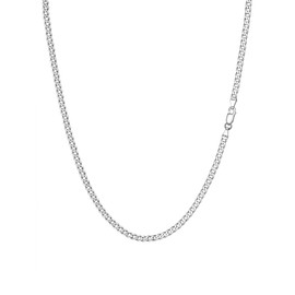 Cuban Link Curb Chain Necklace Thin Silver Chain for Men Jewelry Layering Necklace Cord