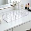 DYMSUP 6-Compartment Clear Acrylic Organizer with Detachable Dividers, Eyeshadow Palette