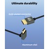 GELRHONR Mini HDMI to HDMI Coiled Cable, Ultra Thin Mini
