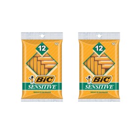 BIC Sensitive Single Blade Shaver (24 Count, Sensitive)