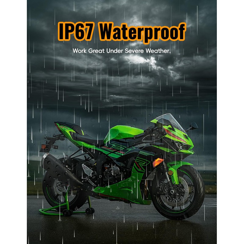 LUXEMOTO Front Turn Signal Light for Ninja ZX6R, LED Amber