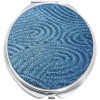 NewCharms Blue Swirl Pattern Compact with Mirrors - Perfect for