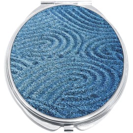 NewCharms Blue Swirl Pattern Compact with Mirrors - Perfect for your Pocket or Purse