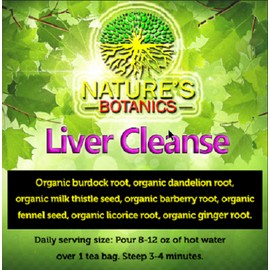 Natures Botanics Liver Cleanse Tea Bags Organic Dandelion Root Milk Thistle Licorice Ginger Root
