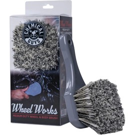 Chemical Guys Wheel Works Cepillo para ruedas y carrocería de uso medio (apto para coches, camiones, SUV, autocaravanas, motocicletas y más) Gris