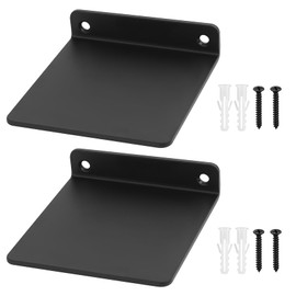 2 Pcs Black Small Floating Shelf, Small Floating Shelves for Wall, Floating Wall Shelves, Wall Shelf Display Hanging Shelf Decoration, Book Shelf for Bedroom Living Room Small Objects, 4.33x3.9x0.9"