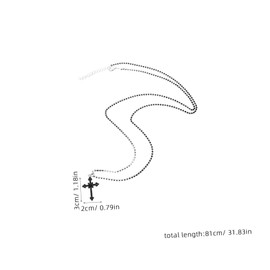 BESPORTBLE Stylish Charm Necklace for Women Rhinestone Pendant Chain Elegant Accessory for Parties Daily Wear and Special Occasions