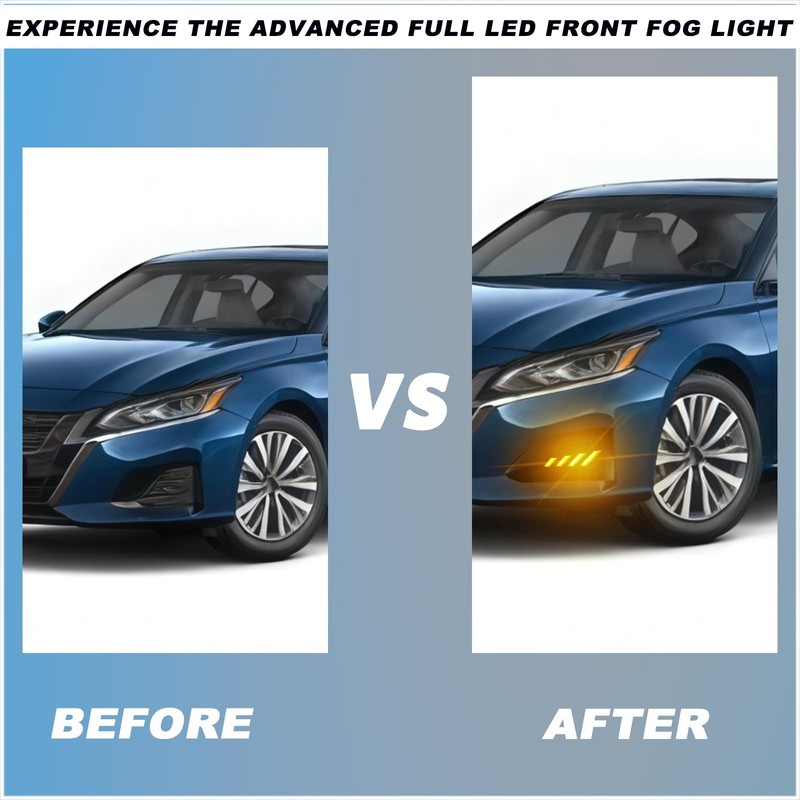 ULTRALTH LED Front Bumper Fog Light Kit for Nissan Altima