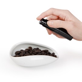 UTEMAN Coffee Bean Dosing Cup And Spray Bottle Set/Espresso Accessories/Coffee Bar Accessories dosing cup/Coffee Lovers Gift Ideas (White), 13x13