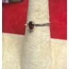Natural Creations Sterling silver stackable ring size 6 Faceted Garnet