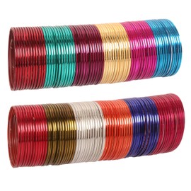 Touchstone "Colorful Bangle Collection Indian Bollywood Alloy Metal Rich Gorgeous and Live Textured Vintage Colors Jewelry Bangle Bracelets for Women., 2.5 inches (inner diameter), Alloy, no gemstone