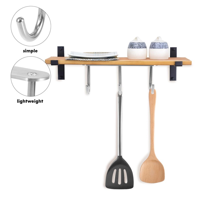 VOSAREA Hook Rail Kitchen Hook Practical Hook Hanger for Cups