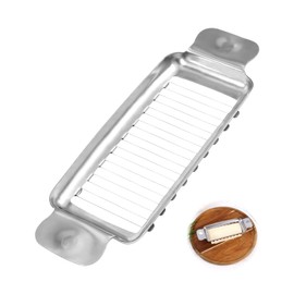 304 Stainless Steel Cheese Slicer for Block Cheese, Multipurpose Butter & Cheese Slice Cutter and Keeper Handheld Kitchen Slicing Tool Slicer Cutter for Fruit Eggs Butter Cheese Block