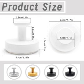 Benvo Suction Cup Hooks No Drill Hooks Stainless Steel Hanging Hooks for Shower, Bathroom, Kitchen to Hang Towels, Robes, Loofah, Waterproof Hooks Mounting on Glass Doors Tile Mirrors(4 Pack, White)