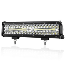 LITE-WAY 12 Inch 30000LM LED Light Bar for Truck, Boat, ATV,UTV, Marine, IP68, LED Pods Spot & Flood Combo Beam, 12V Triple Row Light Bar Off Road Driving Led Work Lights