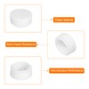 sourcing map 1-9/16"(40mm) Round Plastic Plug, 4 Pcs White Pipe