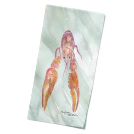 Caroline's Treasures SC2061NAP Crawfish on Sage Green Napkin Cloth Washable, Soft, Durable, Table Dinner Napkins Cloth for Hotel, Lunch, Restaurant, Weddings, Parties