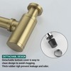 HAMOLER Round Bottle P-Trap 1 1/4 Adjustable Bathroom Basin Sink
