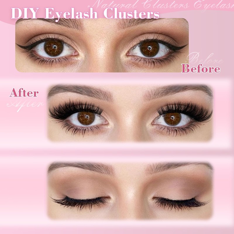 Lash Clusters 40D Wispy Eyelash Clusters D Curl Cluster Eyelash