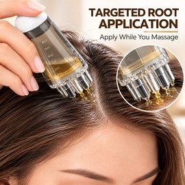 Mini Scalp Oil Applicator for Hair Care – 6ml Roller Ball Massager with Visible Scale for Precise Root Application