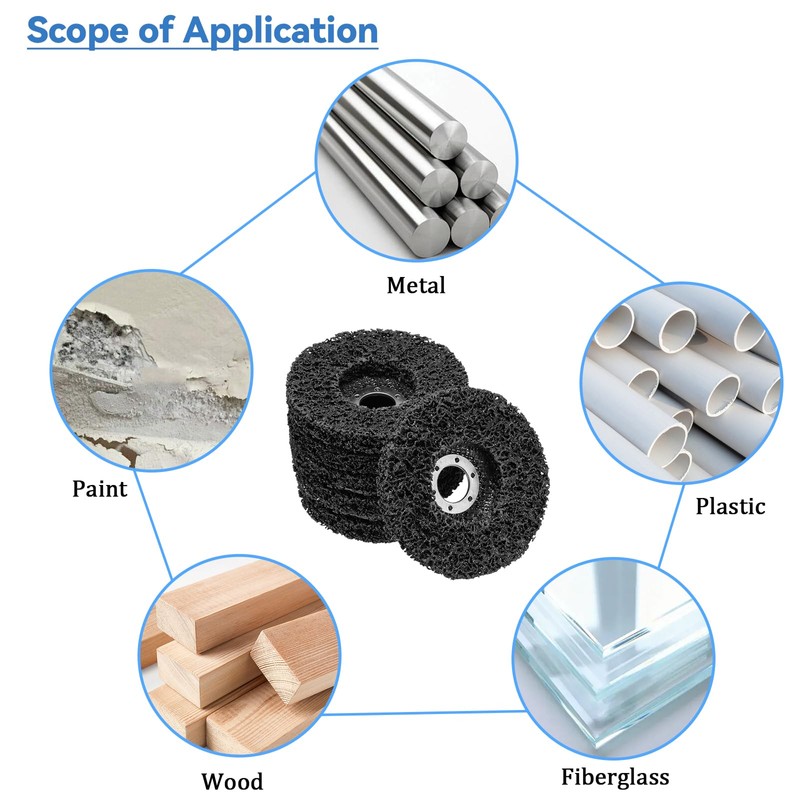 ROSYLEVE 6 Stück CSD Scheibe 125 mm,Schwarz Reinigungsscheibe Set,Schleif Scheibe