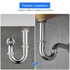 MENATT Bathroom Basin Sink Stopper U Shape Bottle Trap，Adjustable Height