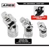 ARES 37001-3-Piece Universal Joint Socket Set - Includes 1/4-Inch, 3/8-Inch,