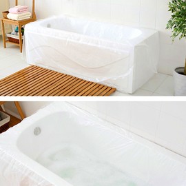 TFY 5 Pack Large Bathtub Disposable Covers for Saloon, Hotel, Home and More(2.0m x 1.2m)