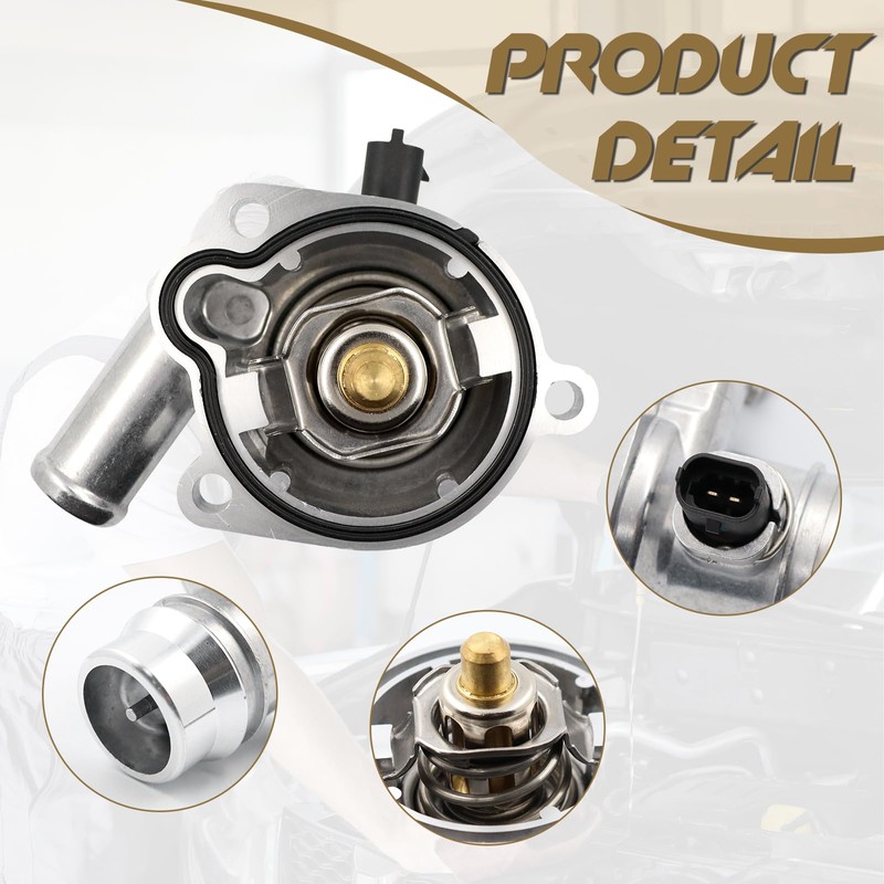 Upgrade Aluminium Engine Coolant Thermostat Housing Assembly, Compatible with Chevy