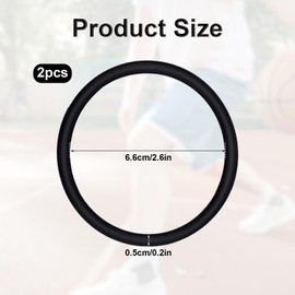 Gosknor 2stk Schwarze Patellasehnen-Stützbänder, Patella-Kniebandage aus Silikon Patella-Stabilisierungsband Elastische Dünne Bandage für Männer und Frauen Basketball Laufen Gehen