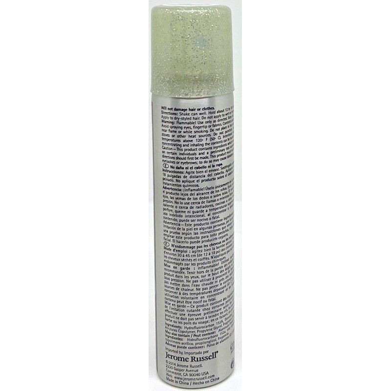JEROME RUSSELL HAIR AND BODY GLITTER SPRAY SILVER 2.2 OZ