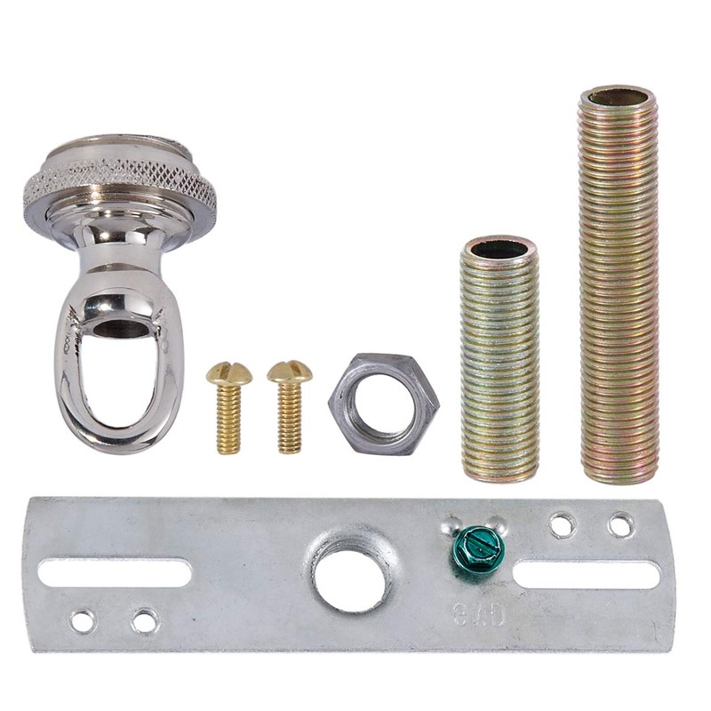 B&P Lamp® Solid Brass (Nickel Plated Shown) Canopy Kit, 5