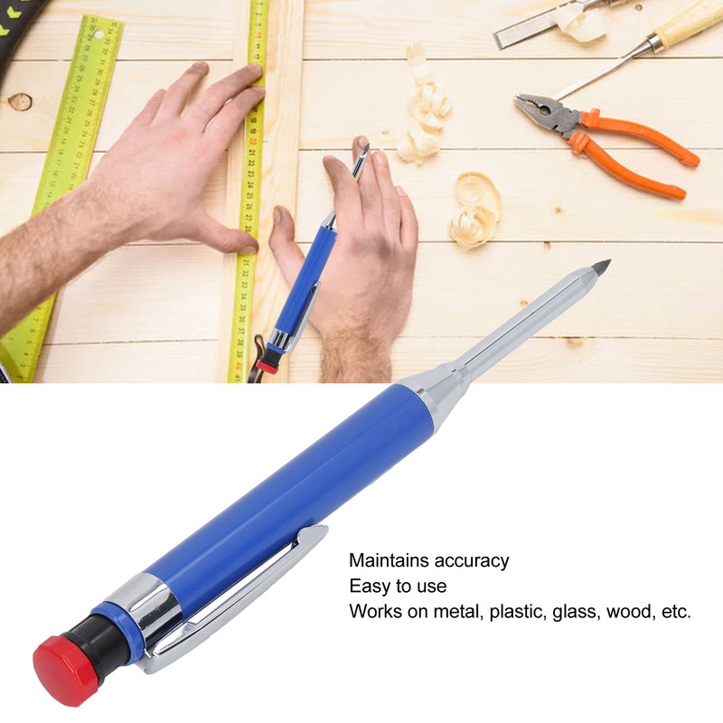 Mechanical Carpenter Pencil Set 12 Refill Heavy Duty Long Nose
