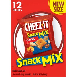 Cheez-It Snack Mix, Lunch Snacks, Office and Kids Snacks, Classic, 9oz Box (12 Packs)