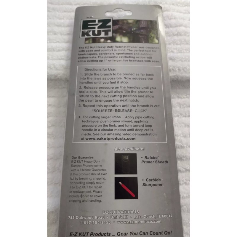 EZ KUT Ratcheting Garden Hand Pruner