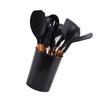 11 Pcs Silicone Kitchenware Set Heat Resistance Wooden Handle Kitchen