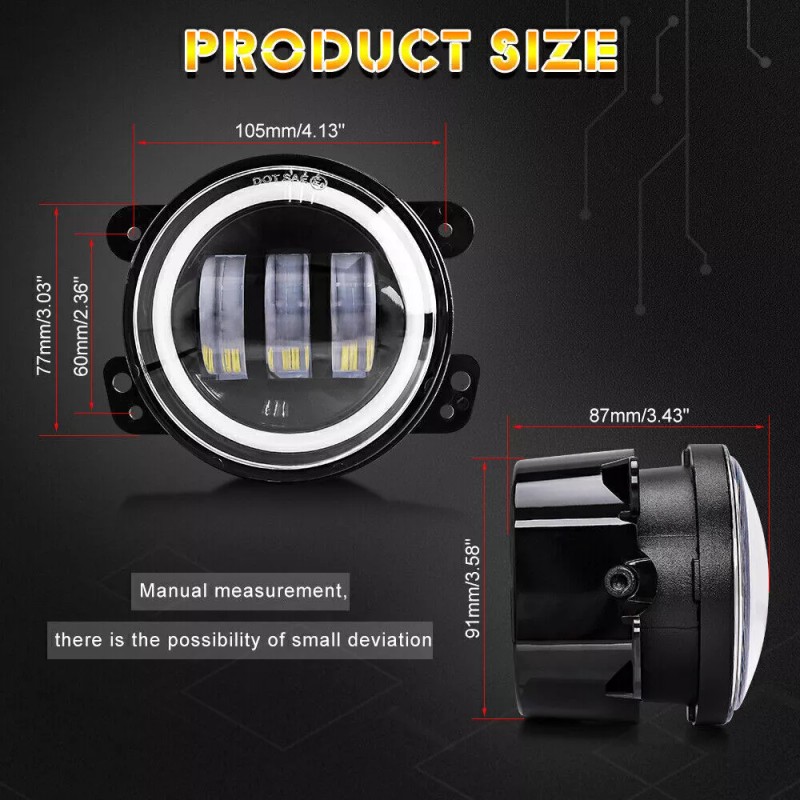 Unbranded 2007-2017 Combo for Jeep Wrangler JK 7" LED Headlights