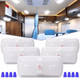 Nilight RV Interior Ceiling White LED Lights 5Pcs