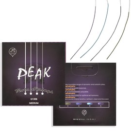 MI&VI PEAK Synthetic Core Viola Strings for 13” Violas — Pure Silver | Synthetic Nylon Core | Ball-End | Medium Gauge Tension