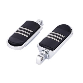 10mm Motorcycle Highway Pegs Passenger Footpegs Male Mount Foot Rest Pedal Compatible with Harley Touring Street Glide Road King Road Electra Glide Sportster Dyna Softail Chrome