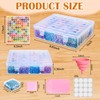 Willinglong Diamond Painting Storage Container, 32 Slots Portable Bead Organizer