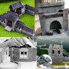 Woohome 150 PCS Mini Wall Bricks Gray Miniature Brick Figurine