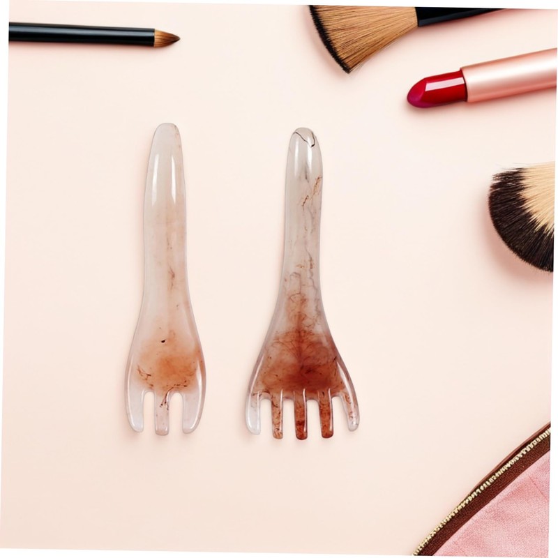 Ipetboom 4pcs Head Scalp Massage Comb with Three Pronged Design