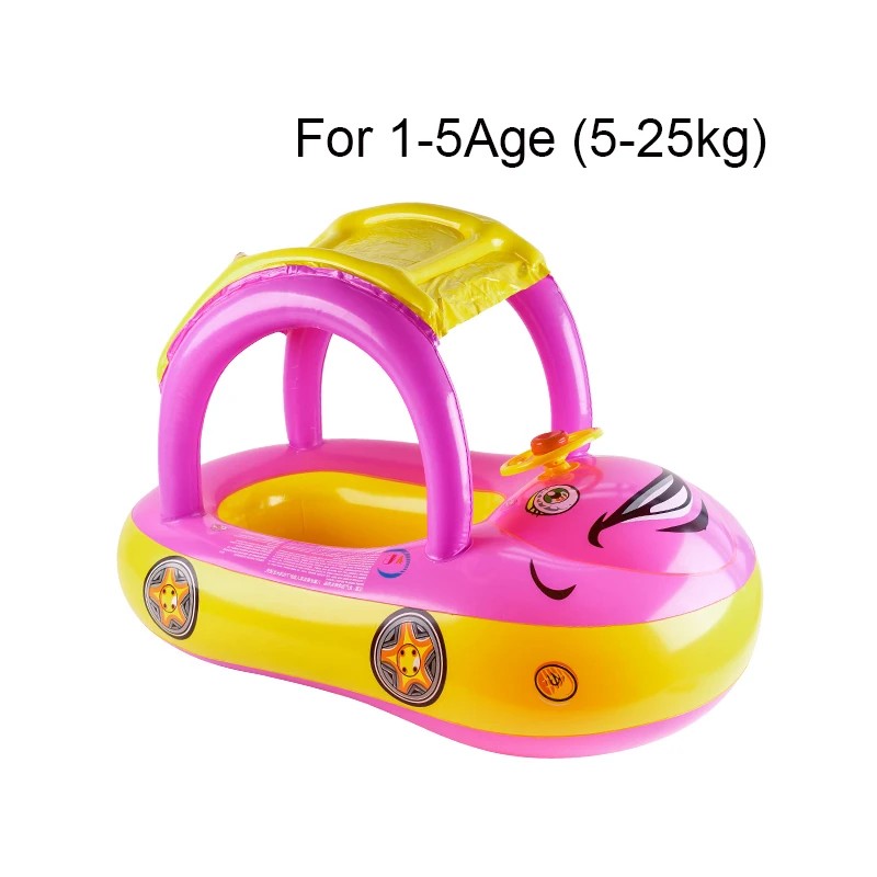 Car-Shaped Toddler Pool Float for Kids – Inflatable Swim Boat