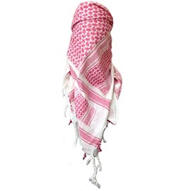 Palestinian Scarf - White Red