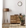 Rhythm Wall Clock Radio Clock Quiet Continuous Second Hand Brown
