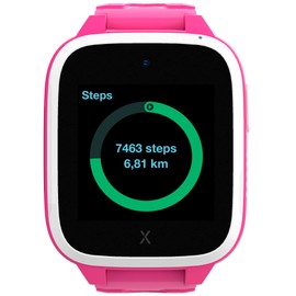 XPLORA XGO 3 Waterproof Phone Watch for Children (with SIM Card) - 4G, Calls, Messages, School Mode, SOS Function, GPS, Camera, Pedometer - Includes Free Tariff Agreement for 3 Months (Pink)