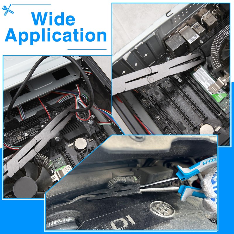 SPEEDWOX 13-Inch Double-Joint Flat Nose Pliers - Dual Pivot, Extra